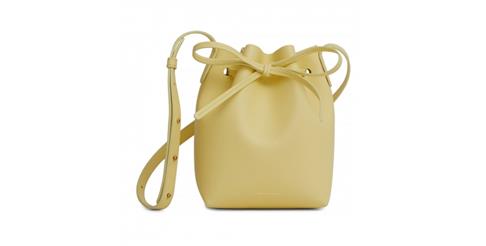 Yellow MANSUR GAVRIEL BUCKET LEATHER MINI CROSSBODY BAG (HMM010CA_BANANA)